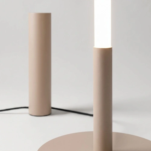 TRANG moderní LED stojací lampa do obývacího pokoje taupe 4000K