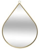 Nástěnné zrcadlo Goutte v nepravidelném tvaru se zlatým rámem 28x39 cm do předsíně Atmosphera