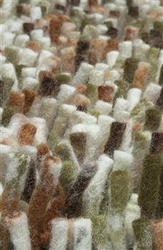 Koberec Shaggy Rocks oranžovo-zelený 250x350cm