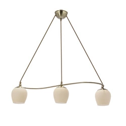 Závěsné svítidlo Serano moderní tříramenné zlaté skleněné do obýváku a jídelny