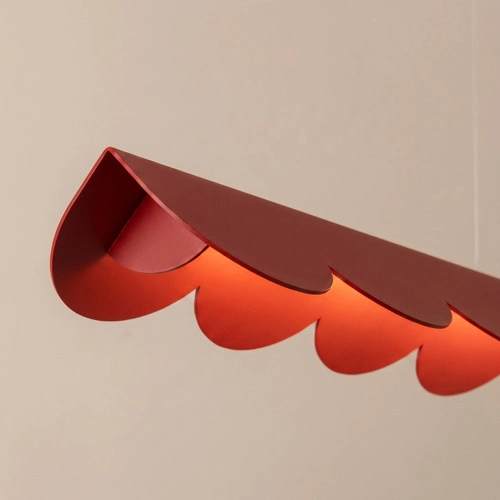 Závěsné LED svítidlo BISCUIT červené nastavitelné nad ostrůvek 98,5 cm