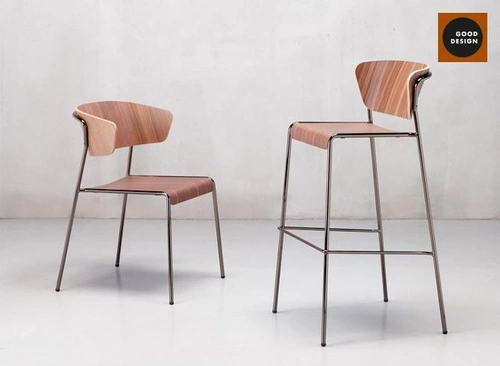 Jídelní dřevěná židle Lisa SCAB Design dub a chrom retro vintage bez područek