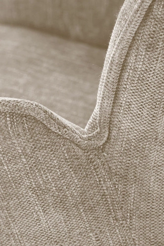 Otočná čalouněná židle Bizerta béžová Intesi do jídelny a kanceláře s područkami