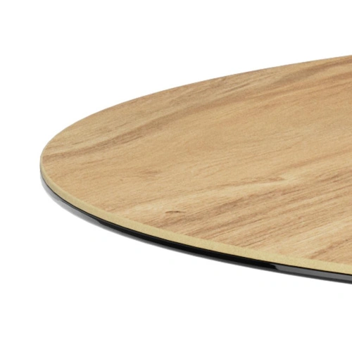 Jídelní kulatý stůl Heaven 119 cm moderní divoký dub/černá