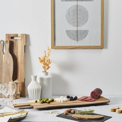 Intesi krájecí prkénko z akáciového dřeva 60 cm obdélníkové do kuchyně přírodní