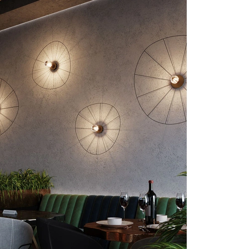 Nástěnné svítidlo ESKOLA 70 černé kovové moderní do obývacího pokoje a ložnice Thoro