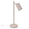 Stolní lampa KARBON moderní minimalistická béžová hliník do kanceláře a obýváku