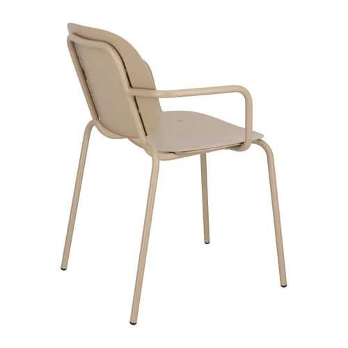 Kovová zahradní židle s područkami Si-Si Arm SCAB Design béžová na terasu