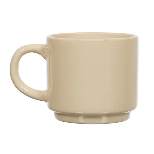 Sada 4 keramických hrnků Japandi na stojanu Intesi na kávu a čaj multicolor