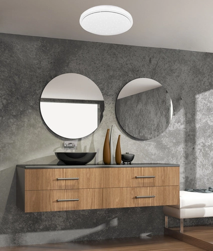 Stropní LED svítidlo Jasper bílý kulatý 49 cm moderní do obývacího pokoje a kuchyně