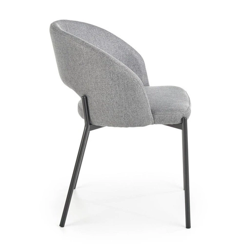 Čalouněná židle Humber šedá Intesi do jídelny a obýváku moderní na černých nohách