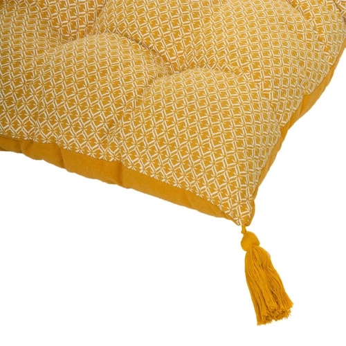 Bavlněný boho podlahový polštář Otto žlutý 60x120 dekorativní do obýváku a ložnice