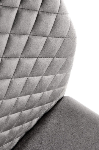 Jídelní židle Celine Intesi čalouněná šedý samet moderní na černých lyžinách