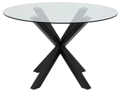 Kulatý stůl Heaven 119 cm černý/průhledný
