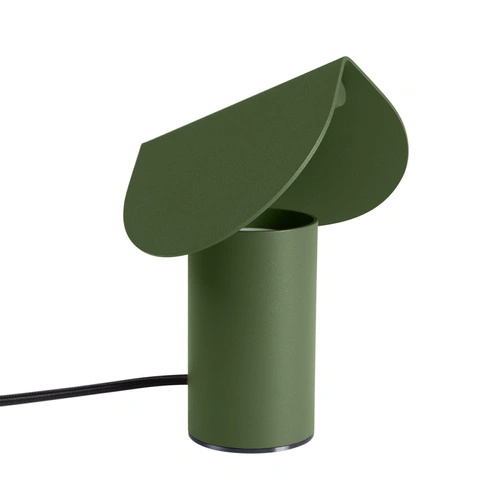 LED stolní lampa BISCUIT olivová moderní na psací stůl 15 cm