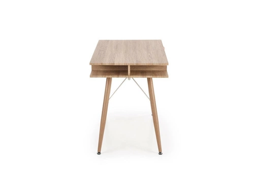 Skandinávský psací stůl s šuplíkem a policemi Interi dub sonoma bílý 120x60 cm Intesi