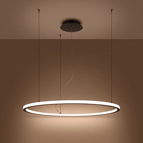 Lustr RISA 90 černý moderní LED do obýváku a jídelny rozptýlené světlo