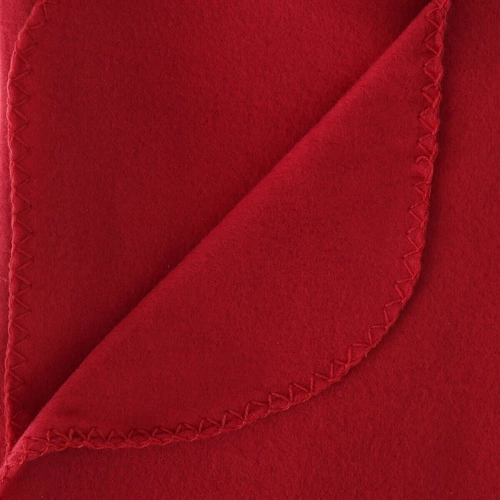 Atmosphera měkká teplá fleecová deka červená na pohovku do obýváku 125x150 cm
