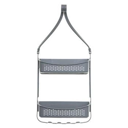 Závěsná koupelnová police Flexible 2patrová šedá do sprchy moderní 5five simply smart