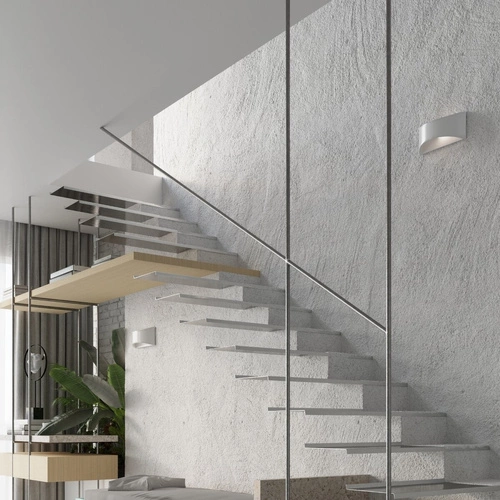 Nástěnné svítidlo Vixen bílý lesk moderní keramické do obývacího pokoje, ložnice nebo nad zrcadlo