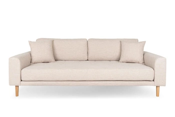 Skandinávská pohovka Lido 3 béžová Intesi s područkami do obýváku, čalouněná, trojmístná