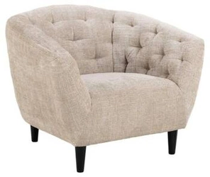 Křeslo Ria béžové Actona do obýváku čalouněné prošívané skandinávský relaxační