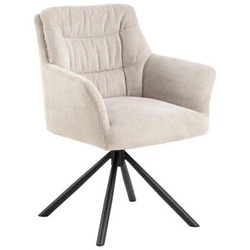 Otočená čalouněná židle Alonso béžová s područkami do obýváku moderní Actona