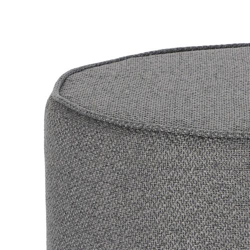 Puf Kung XL kulatý tmavě šedý glamour do obýváku čalouněný na zlaté podstavě 60x47 cm