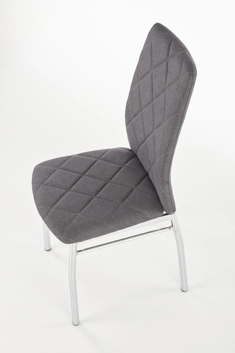 Čalouněná židle Montana Intesi tmavě šedá chromová moderní do jídelny a kuchyně