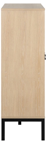 Vysoká komoda Kensington bělený dub moderní na nožkách do obýváku a ložnice Actona