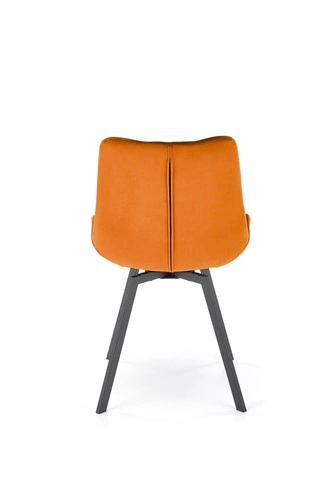 Otočná sametová jídelní židle Veroniq Intesi skořicová