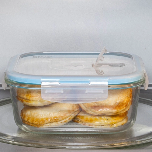 Skleněná nádoba na oběd 0,53 l čtvercová