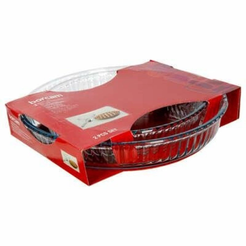 Sada 2 kulatých žáruvzdorných skleněných misek