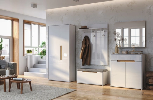 Bílá komoda Steff se zásuvkami, moderní komoda do obývacího pokoje a ložnice 90 cm Intesi