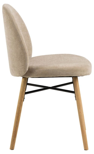 Čalouněná židle Sophia Actona béžová dubová moderní do jídelny a obýváku skandinávská