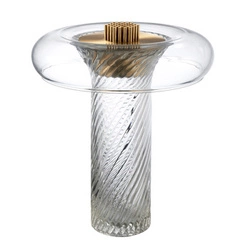 LED stolní lampa CLARO Step into Design moderní skleněná průhledná do obýváku a ložnice