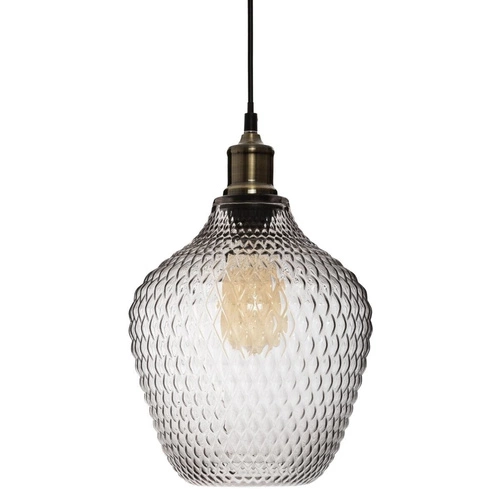 Visící lampa Omaha kouřové sklo