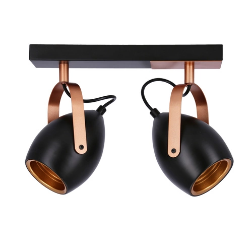 Moderní stropní lampa Anica černá se zlatou, nastavitelná do obýváku nebo kuchyně