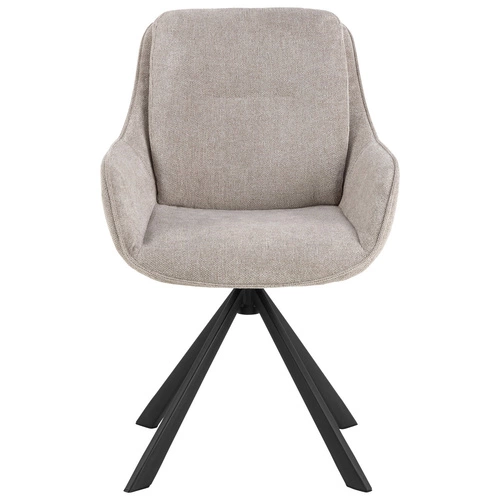 Jídelní židle Carrie Actona čalouněná béžová otočná s područkami moderní