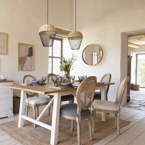 Kulaté zrcadlo Letizia 68 cm Atmosphera dekorativní do obýváku a předsíně přírodní