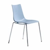 Jídelní židle Zebra SCAB Design modrá moderní plastová stohovatelná chromovaná