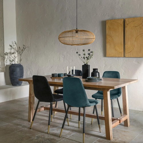 Čalouněná jídelní židle Tyka černá Atmosphera moderní s kovovými nohami