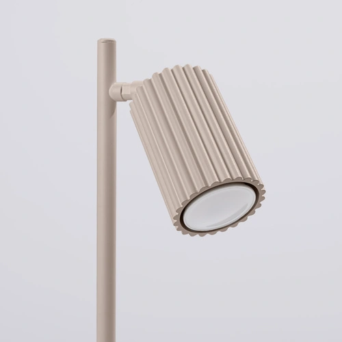 Stolní lampa KARBON moderní minimalistická béžová hliník do kanceláře a obýváku