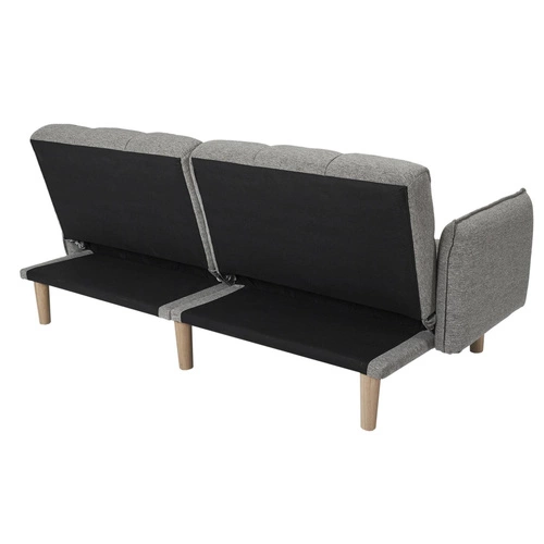 Rozkládací pohovka s funkcí spaní Sara šedá skandinávská do obýváku a studentského pokoje Intesi