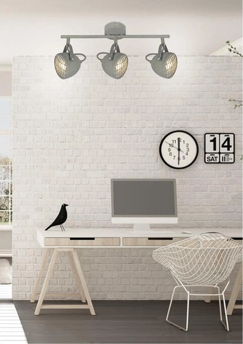 Moderní stropní svítidlo Pent 3bodové šedé betonové nastavitelné do obýváku a ložnice