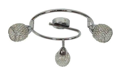 Moderní stropní svítidlo Clear 3-ramenné nastavitelné do obýváku a jídelny transparentní