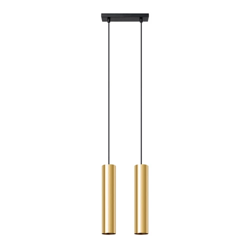 Moderní závěsné svítidlo Lagos 2 zlatý lesk, nastavitelné do obývacího pokoje a jídelny
