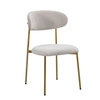 Židle Nola béžová sametová na zlatých nohách do jídelny a obýváku