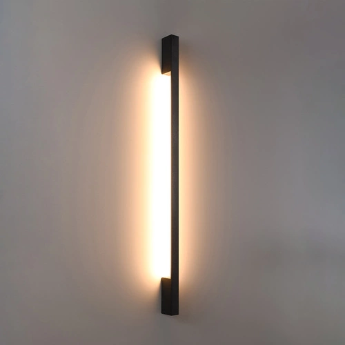 Nástěnné LED svítidlo SAPPO M moderní černé do obýváku a ložnice hliník 120 cm