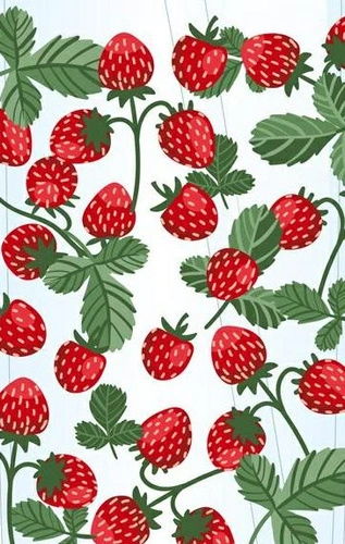 Sklenice na nápoj s víčkem a brčkem Soleo 530 ml jahody Intesi – letní design